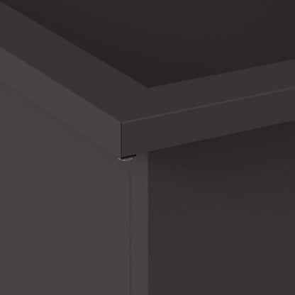 vidaXL Garden Planter with LED 2 pcs Black 40 x 80 x 40 cm Steel