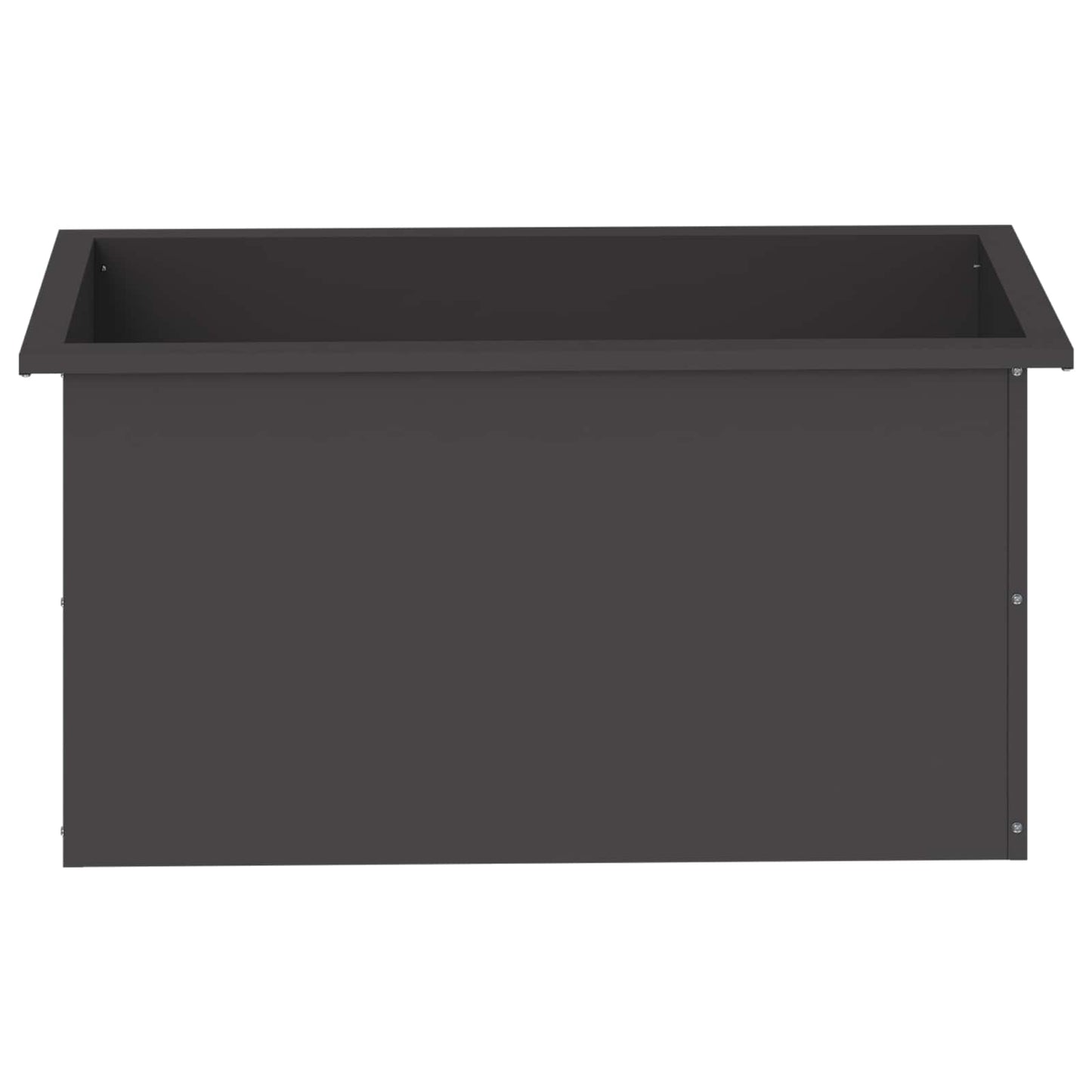 vidaXL Garden Planter with LED 2 pcs Black 40 x 80 x 40 cm Steel
