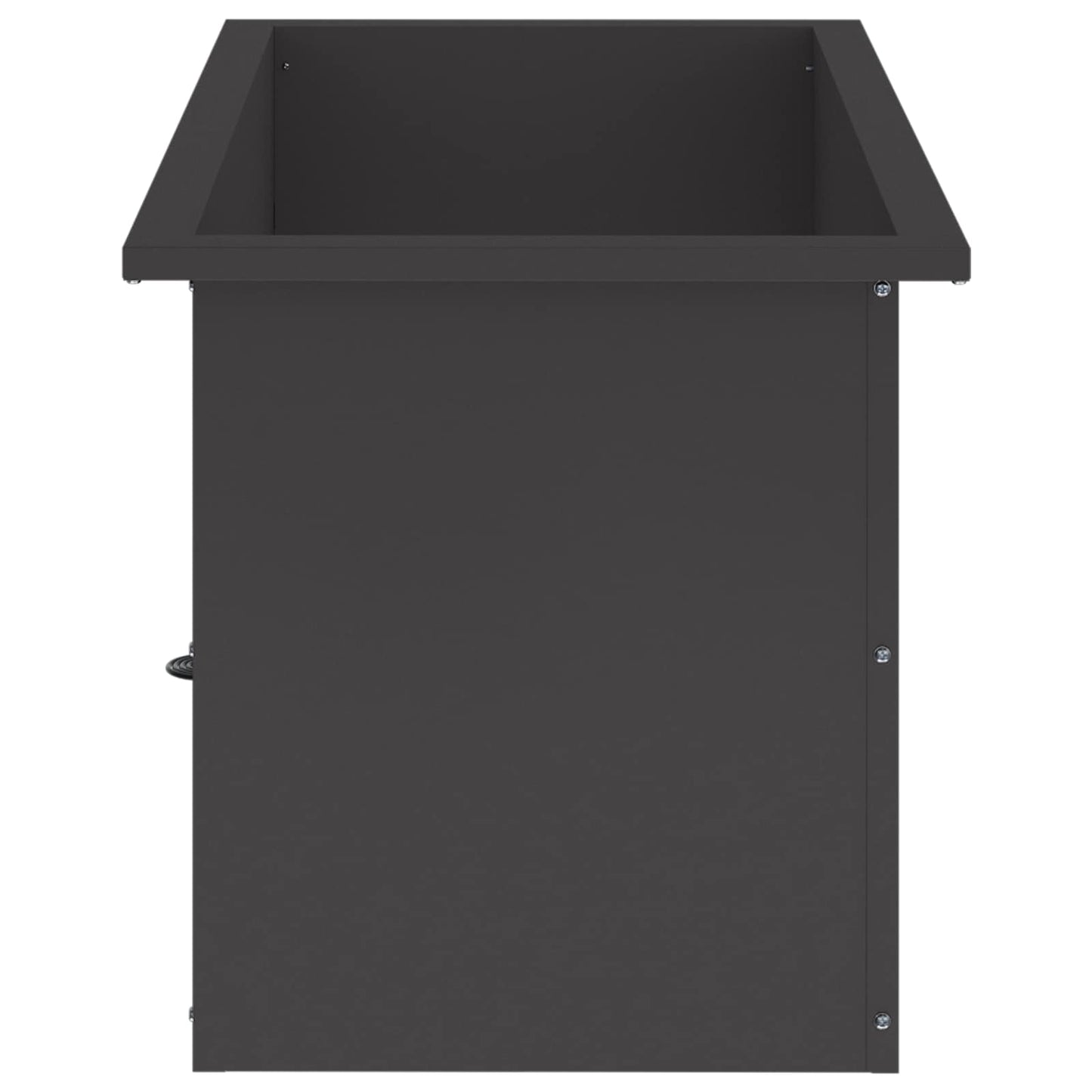 vidaXL Garden Planter with LED 2 pcs Black 40 x 80 x 40 cm Steel
