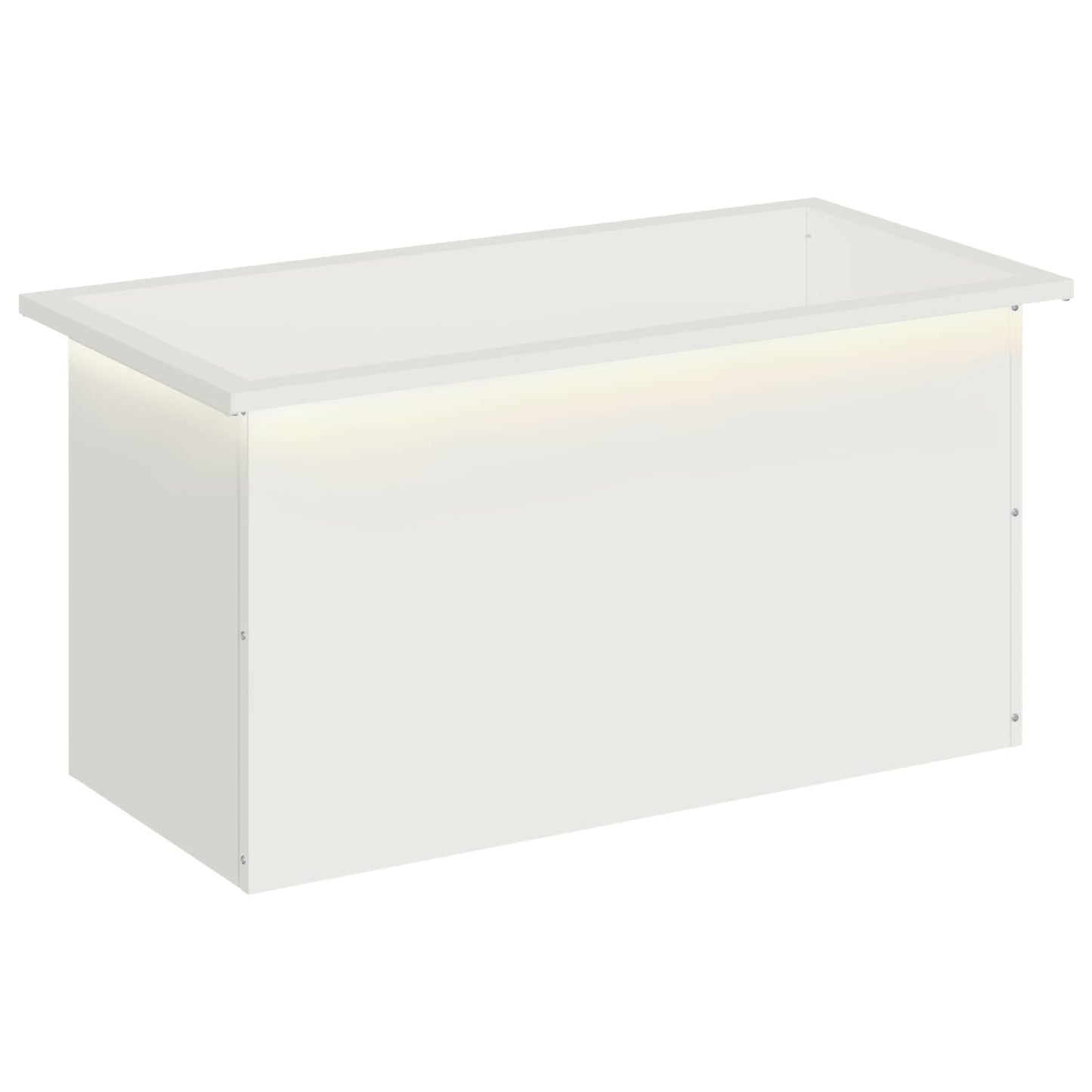 vidaXL Garden Planter with LED White 40 x 80 x 40 cm Steel