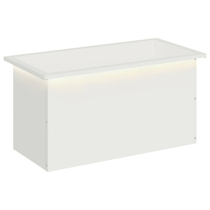 vidaXL Garden Planter with LED White 40 x 80 x 40 cm Steel
