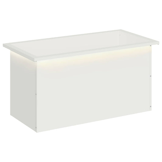 vidaXL Garden Planter with LED White 40 x 80 x 40 cm Steel