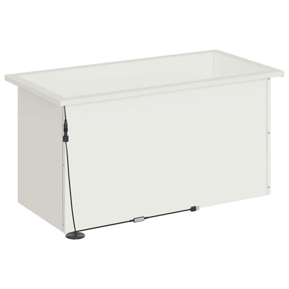 vidaXL Garden Planter with LED White 40 x 80 x 40 cm Steel