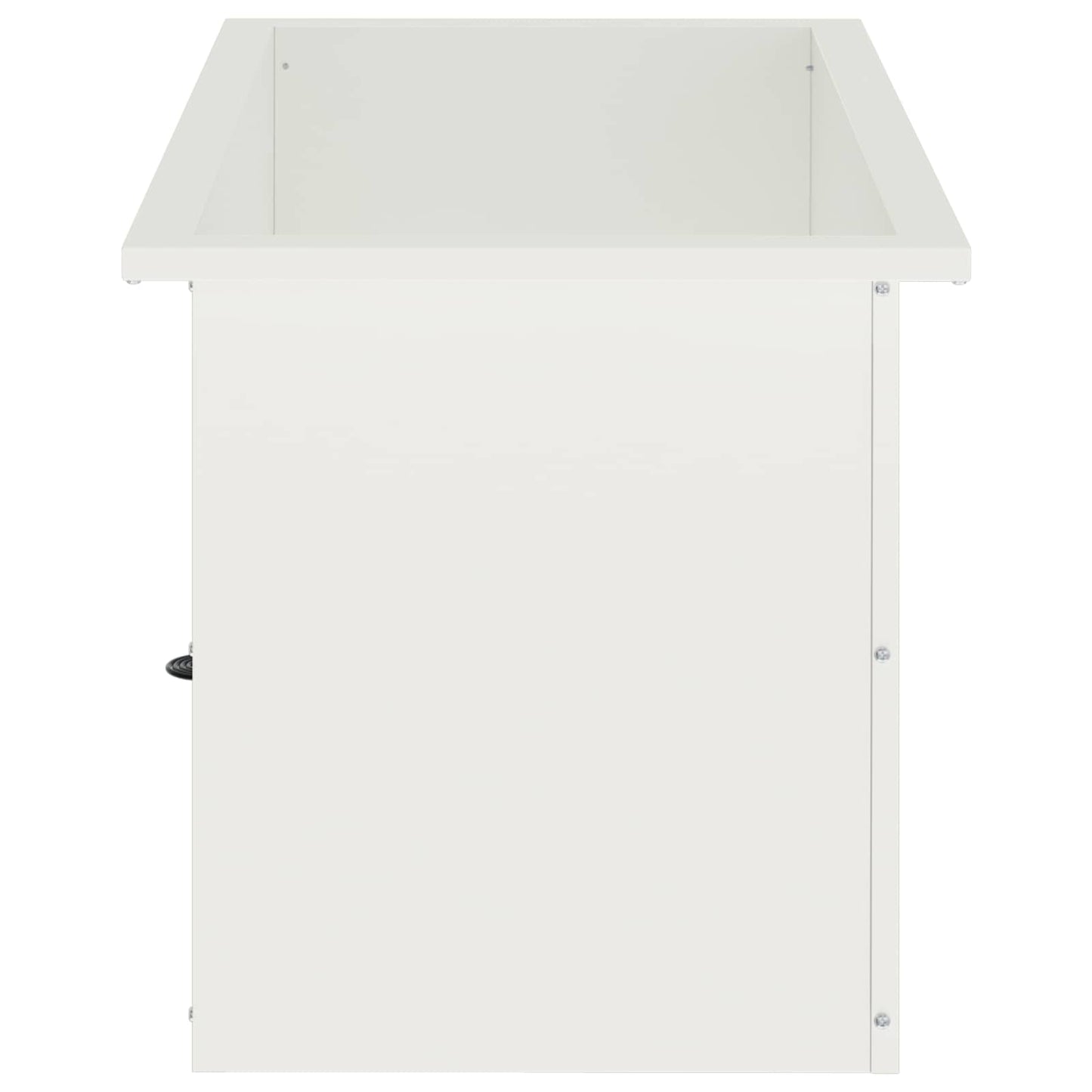vidaXL Garden Planter with LED White 40 x 80 x 40 cm Steel