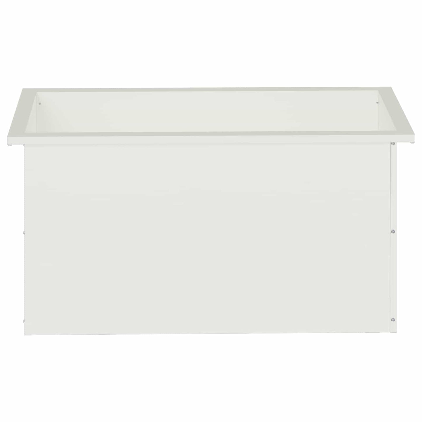 vidaXL Garden Planter with LED 2 pcs White 40 x 80 x 40 cm Steel