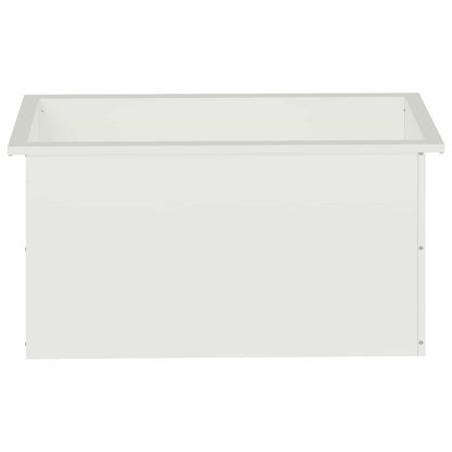 vidaXL Garden Planter with LED 2 pcs White 40 x 80 x 40 cm Steel
