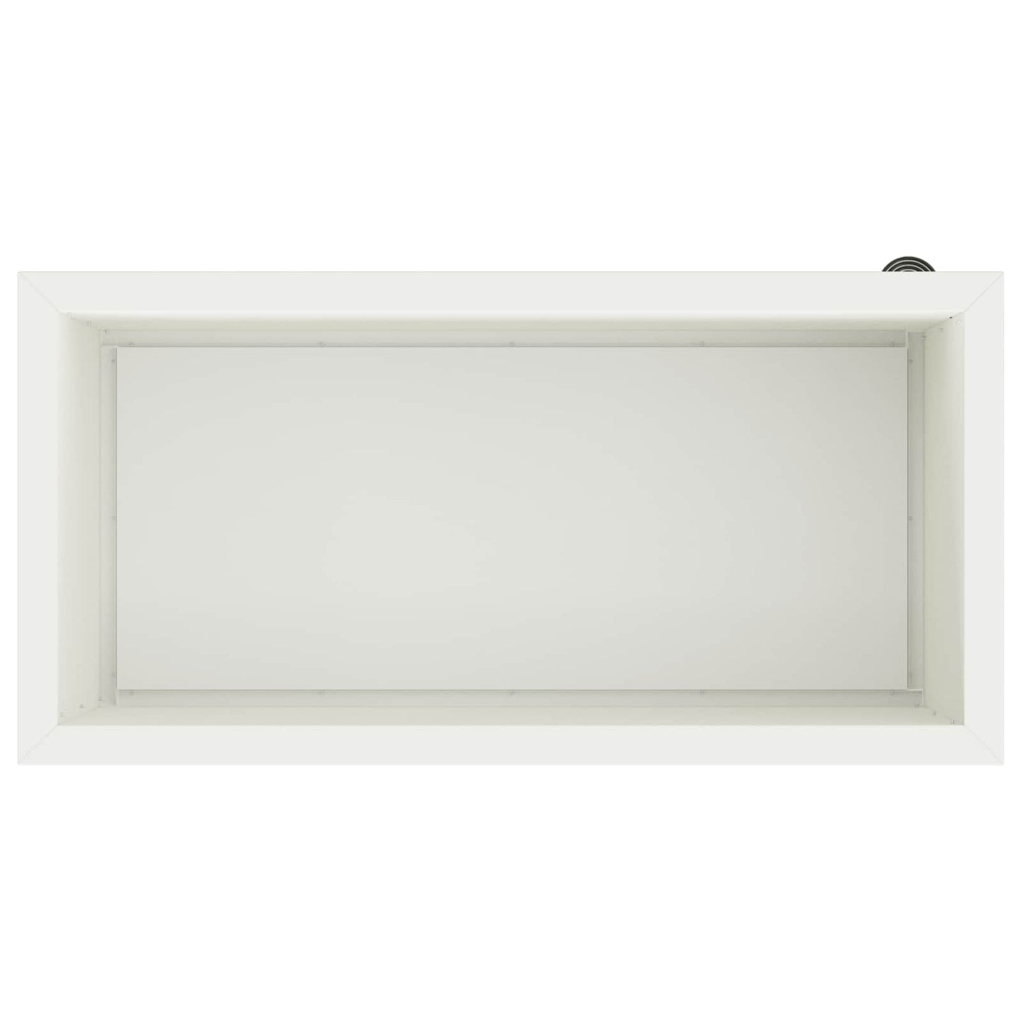 vidaXL Garden Planter with LED 2 pcs White 40 x 80 x 40 cm Steel