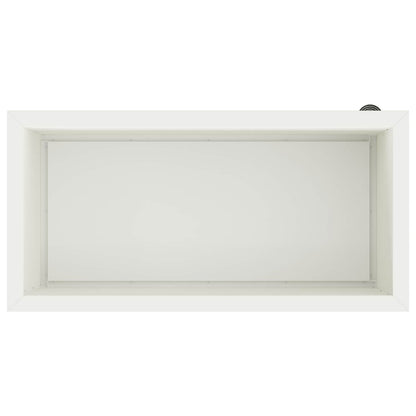 vidaXL Garden Planter with LED 2 pcs White 40 x 80 x 40 cm Steel