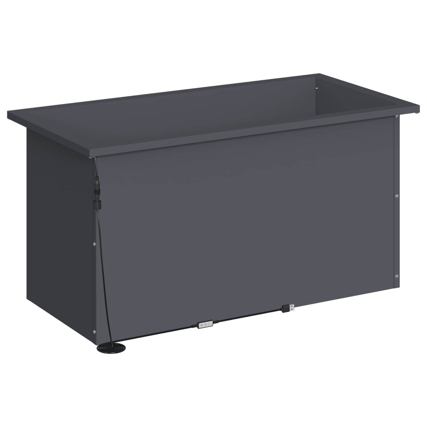 vidaXL Garden Planter with LED 2 pcs Antracite 40 x 80 x 40 cm Steel
