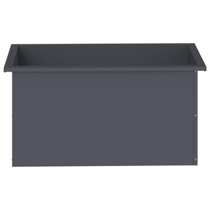 vidaXL Garden Planter with LED 2 pcs Antracite 40 x 80 x 40 cm Steel