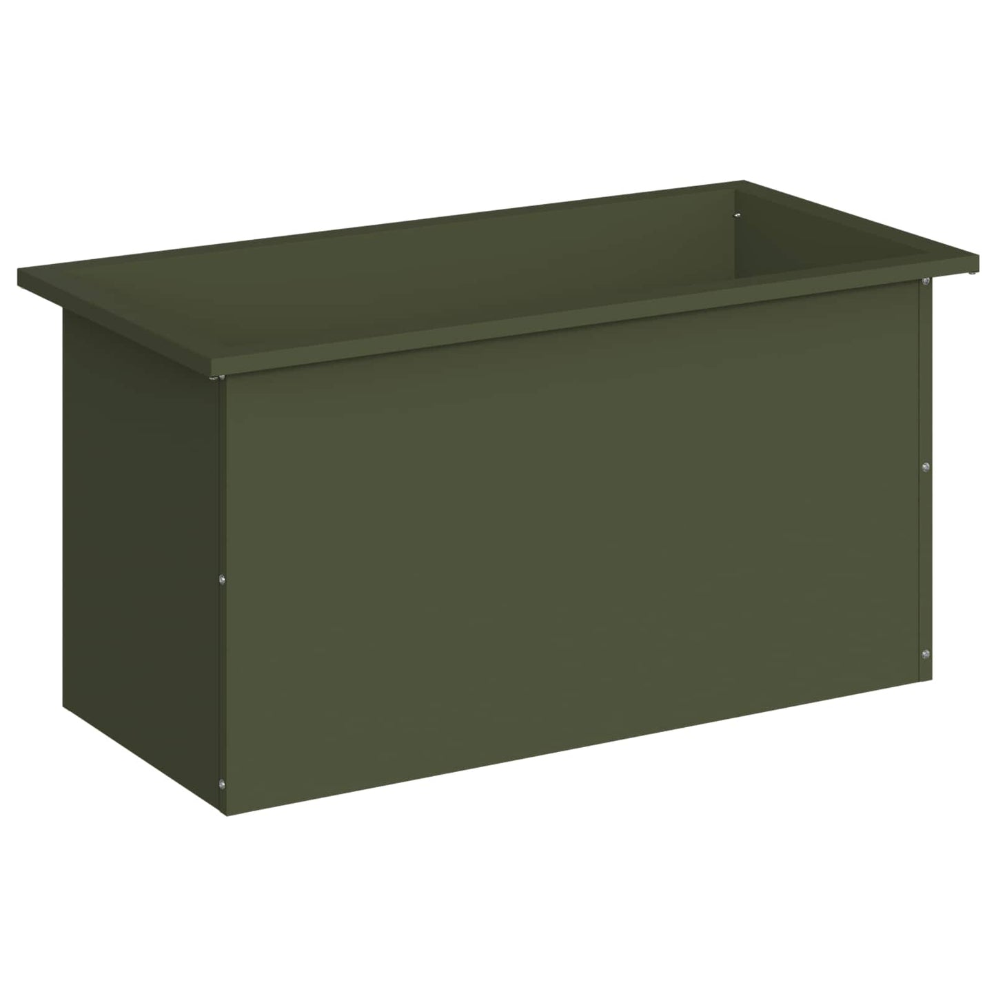 vidaXL Garden Planter with LED Olive Green 40 x 80 x 40 cm Steel
