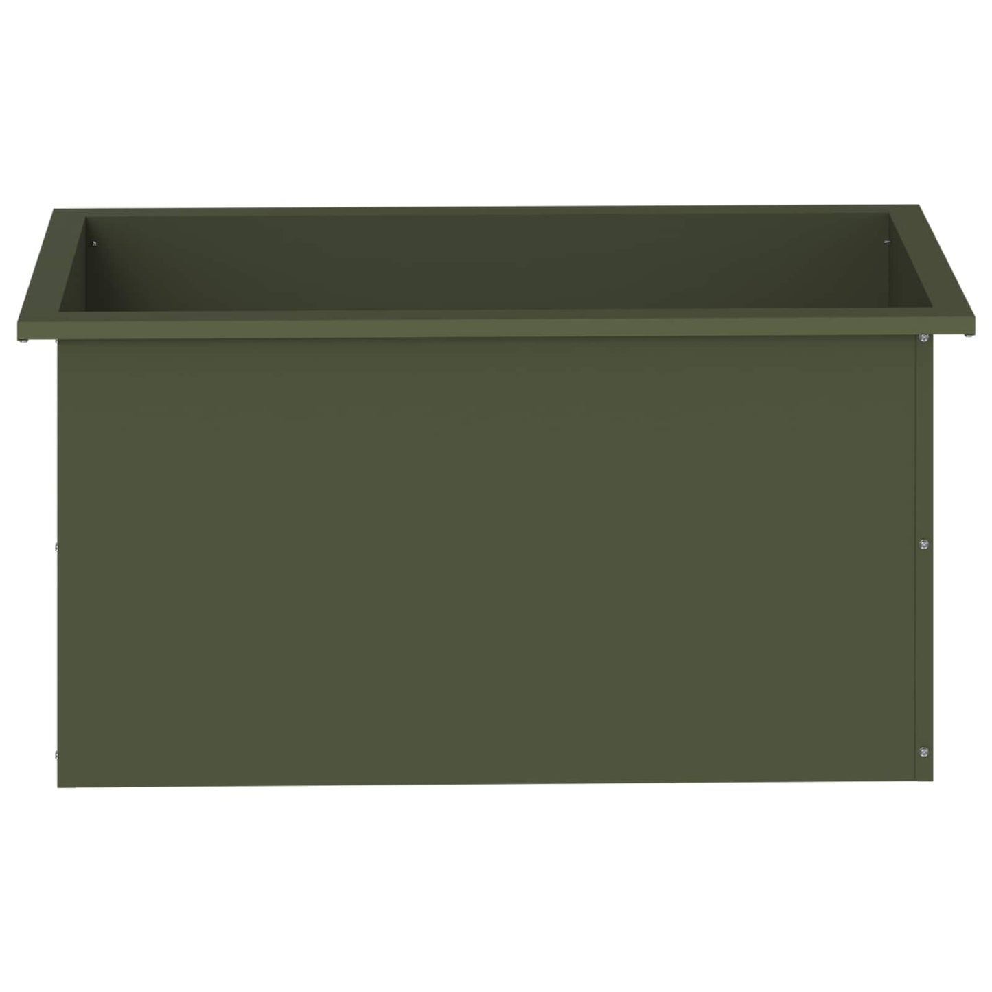 vidaXL Garden Planter with LED Olive Green 40 x 80 x 40 cm Steel