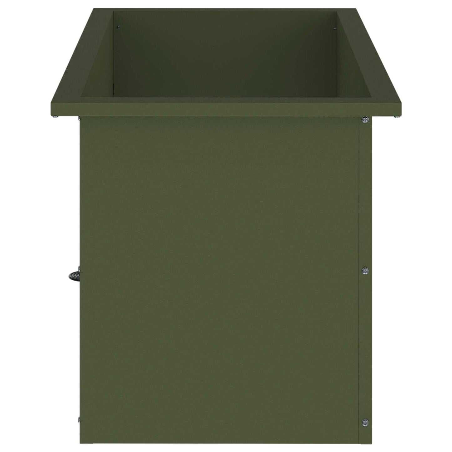 vidaXL Garden Planter with LED Olive Green 40 x 80 x 40 cm Steel