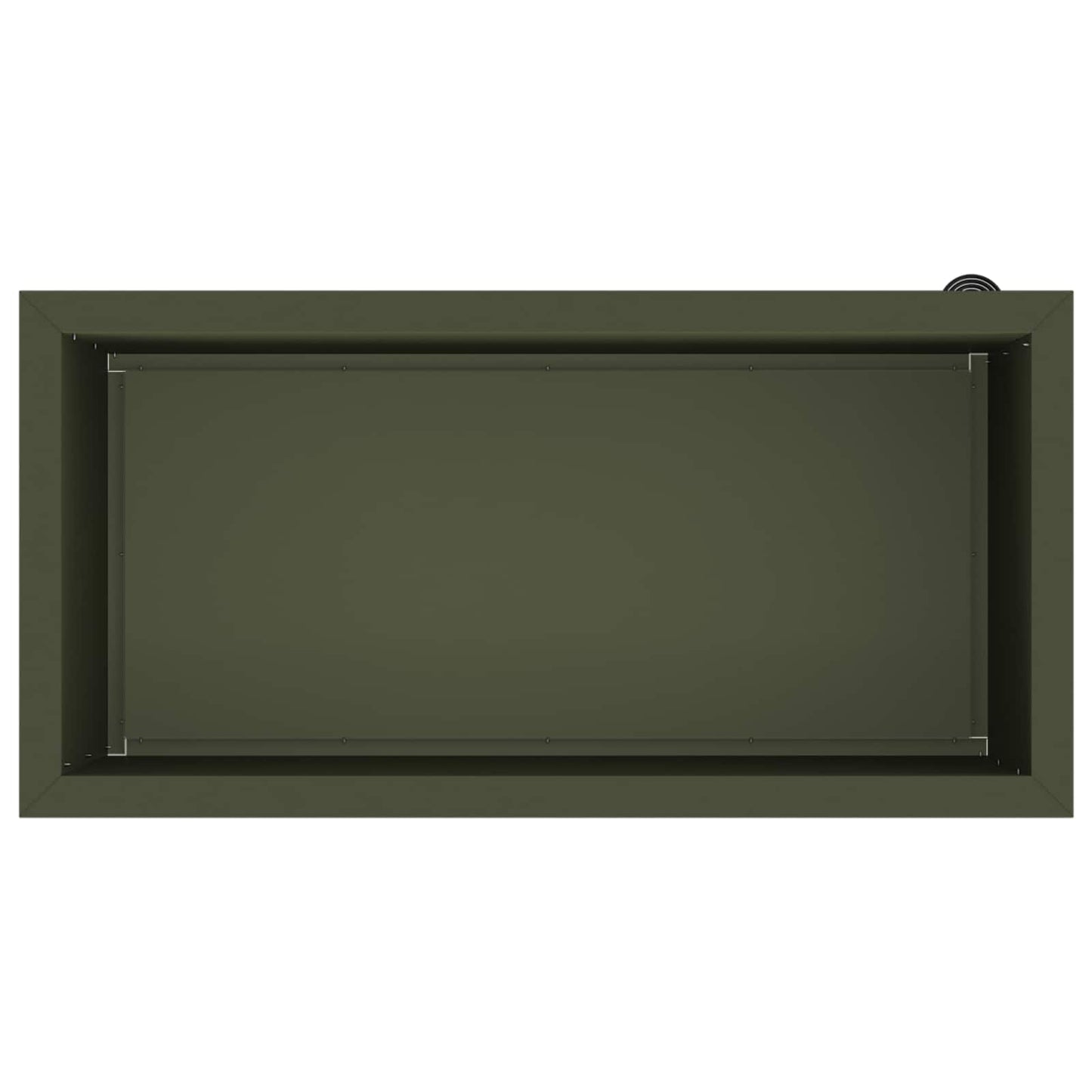 vidaXL Garden Planter with LED Olive Green 40 x 80 x 40 cm Steel