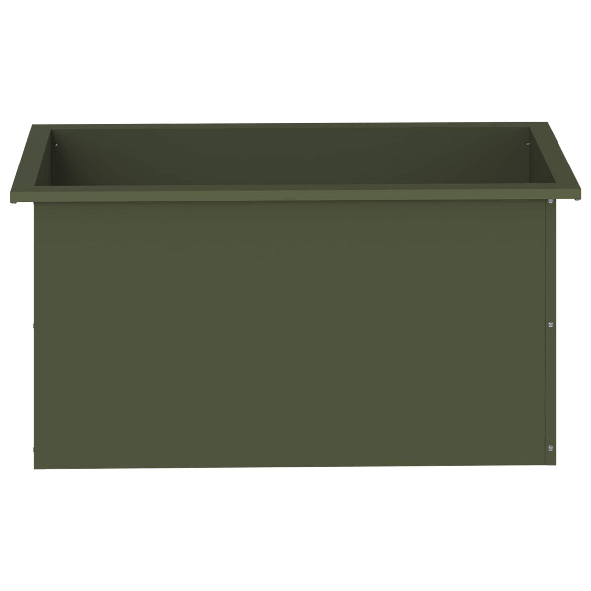 vidaXL Garden Planter with LED 2 pcs Olive Green 40 x 80 x 40 cm Steel