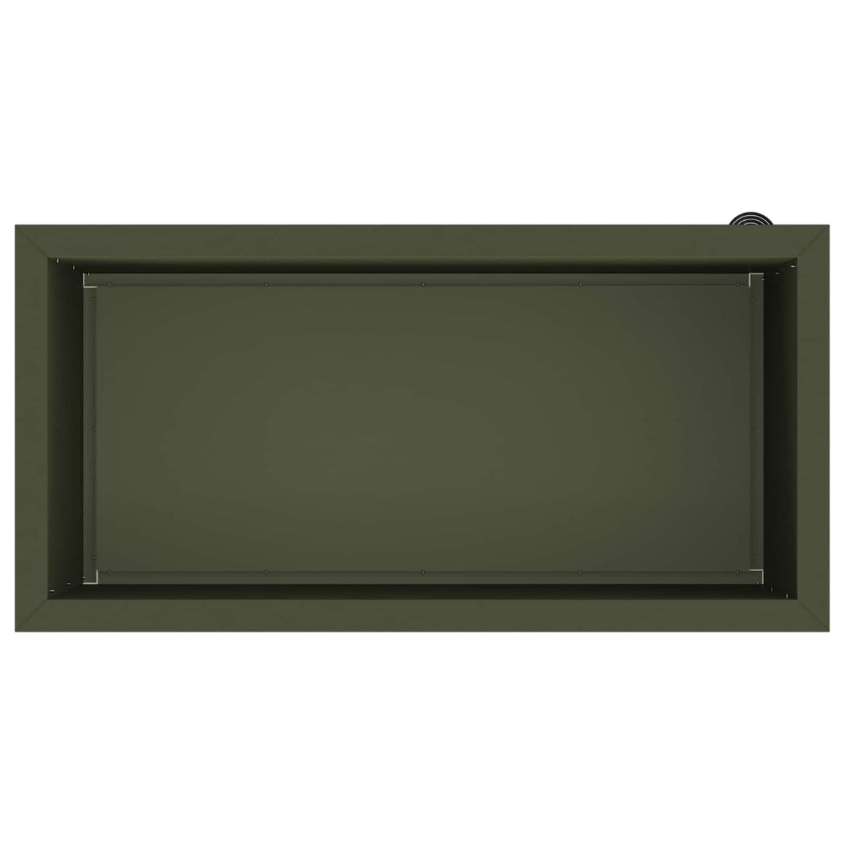 vidaXL Garden Planter with LED 2 pcs Olive Green 40 x 80 x 40 cm Steel