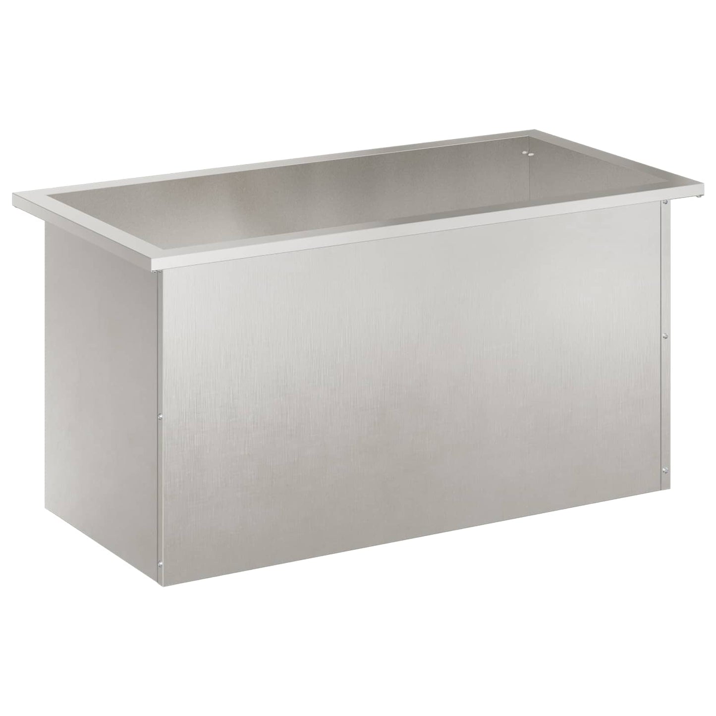 vidaXL Garden Planter with LED Silver 40 x 80 x 40 cm Stainless Steel