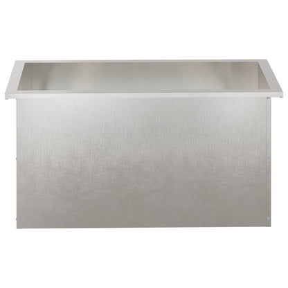 vidaXL Garden Planter with LED 2 pcs Silver 40 x 80 x 40 cm
