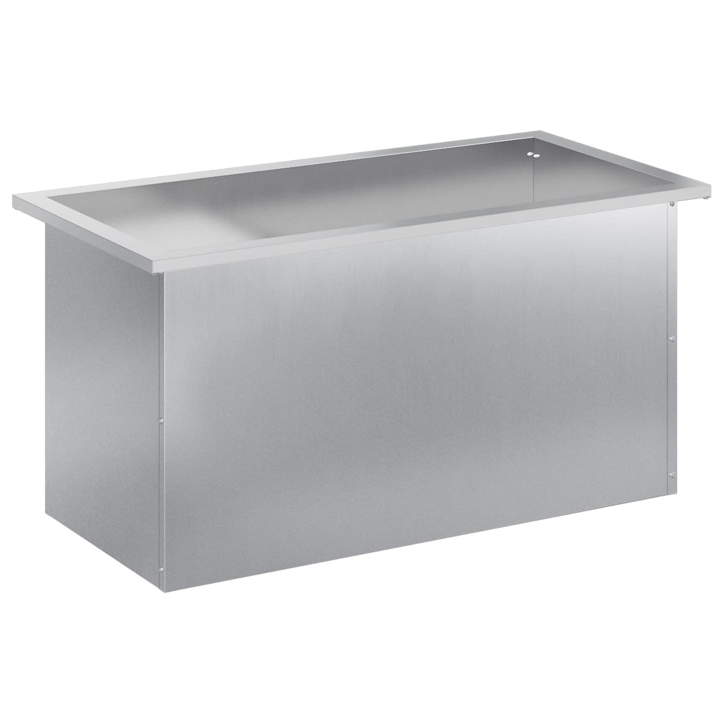 vidaXL Garden Planter with LED Silver 40 x 80 x 40 cm Galvanised Steel