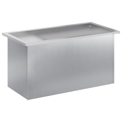 vidaXL Garden Planter with LED Silver 40 x 80 x 40 cm Galvanised Steel