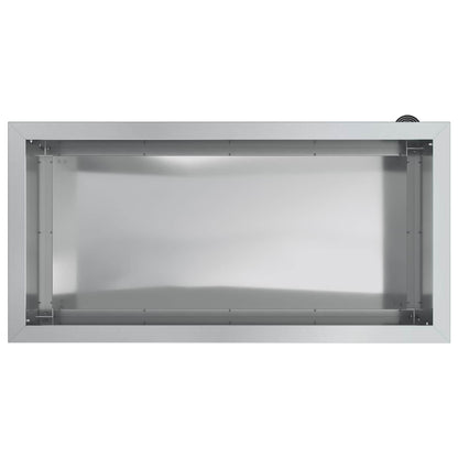 vidaXL Garden Planter with LED Silver 40 x 80 x 40 cm Galvanised Steel