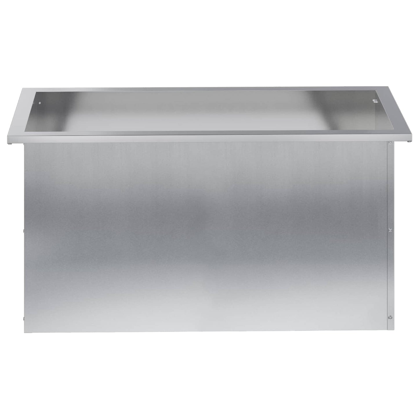 vidaXL Garden Planter with LED 2 pcs Silver 40 x 80 x 40 cm