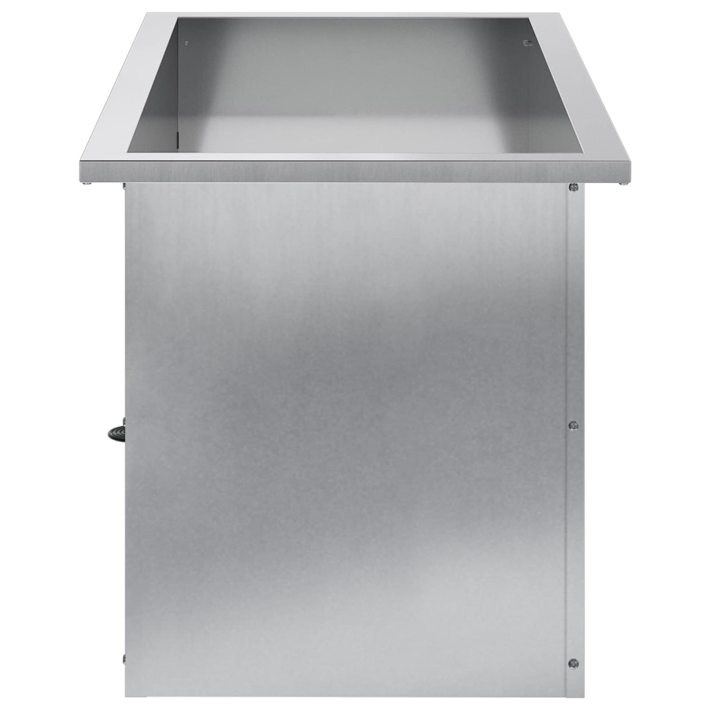 vidaXL Garden Planter with LED 2 pcs Silver 40 x 80 x 40 cm
