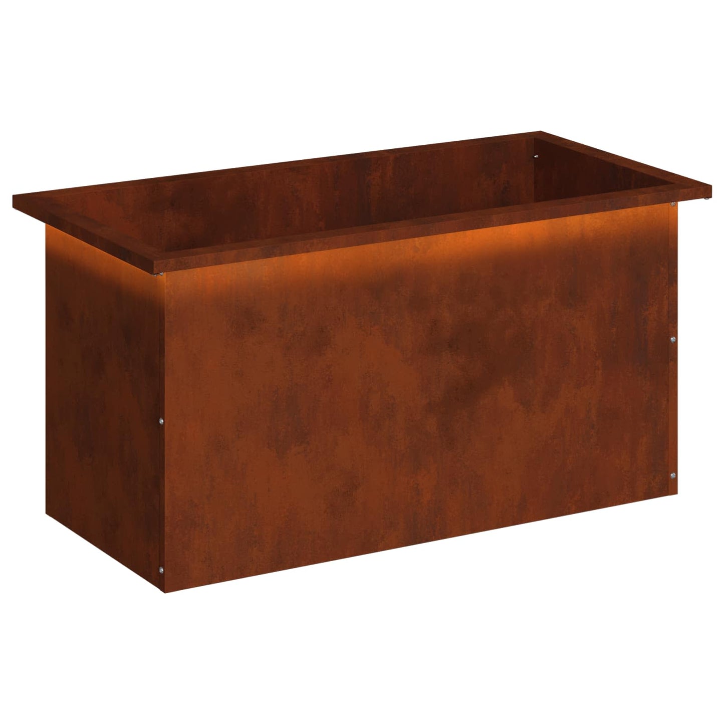 vidaXL Garden Planter with LED Rusty 40 x 80 x 40 cm Weathering Steel