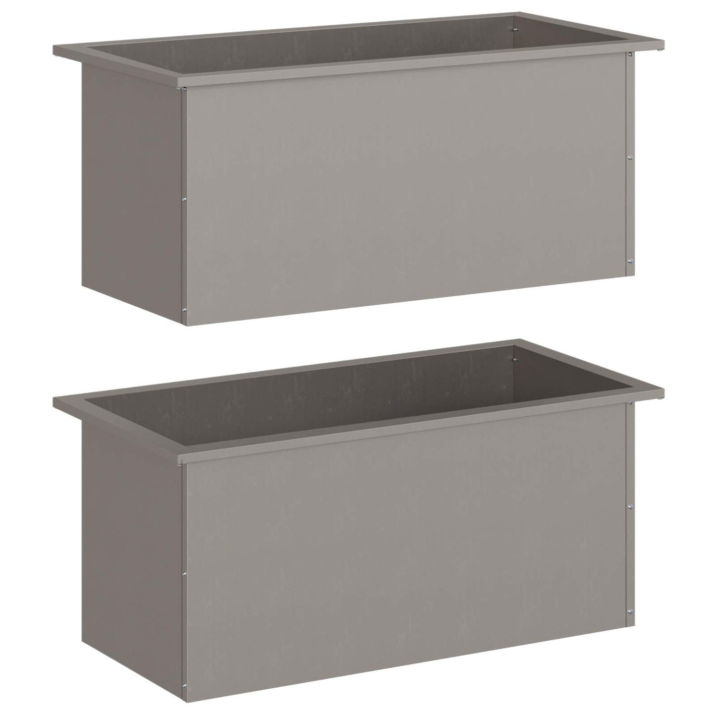 vidaXL Garden Planter with LED 2 pcs Rusty 40 x 80 x 40 cm