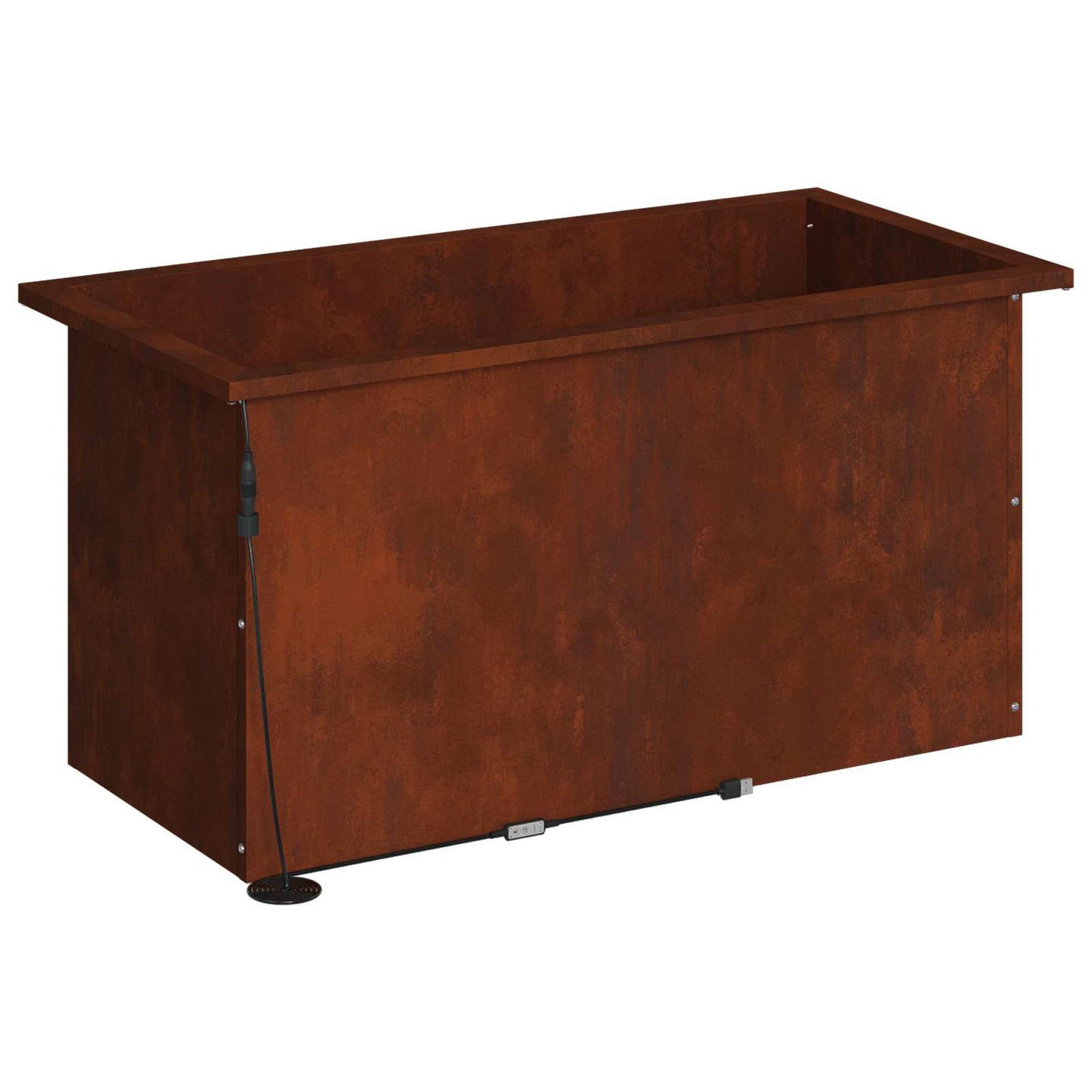 vidaXL Garden Planter with LED 2 pcs Rusty 40 x 80 x 40 cm