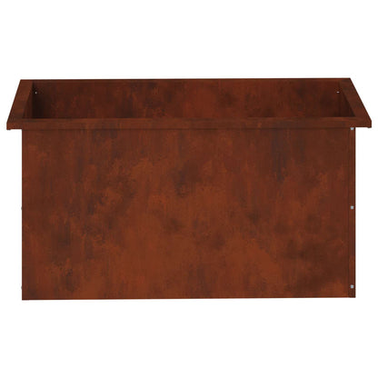 vidaXL Garden Planter with LED 2 pcs Rusty 40 x 80 x 40 cm