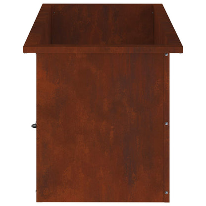 vidaXL Garden Planter with LED 2 pcs Rusty 40 x 80 x 40 cm