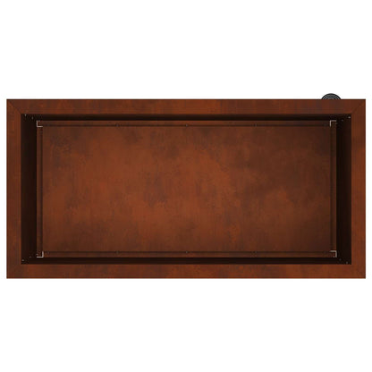 vidaXL Garden Planter with LED 2 pcs Rusty 40 x 80 x 40 cm