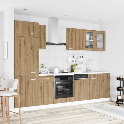 vidaXL Kitchen Unit Lyon 8 pcs Artisan Oak Engineered Wood