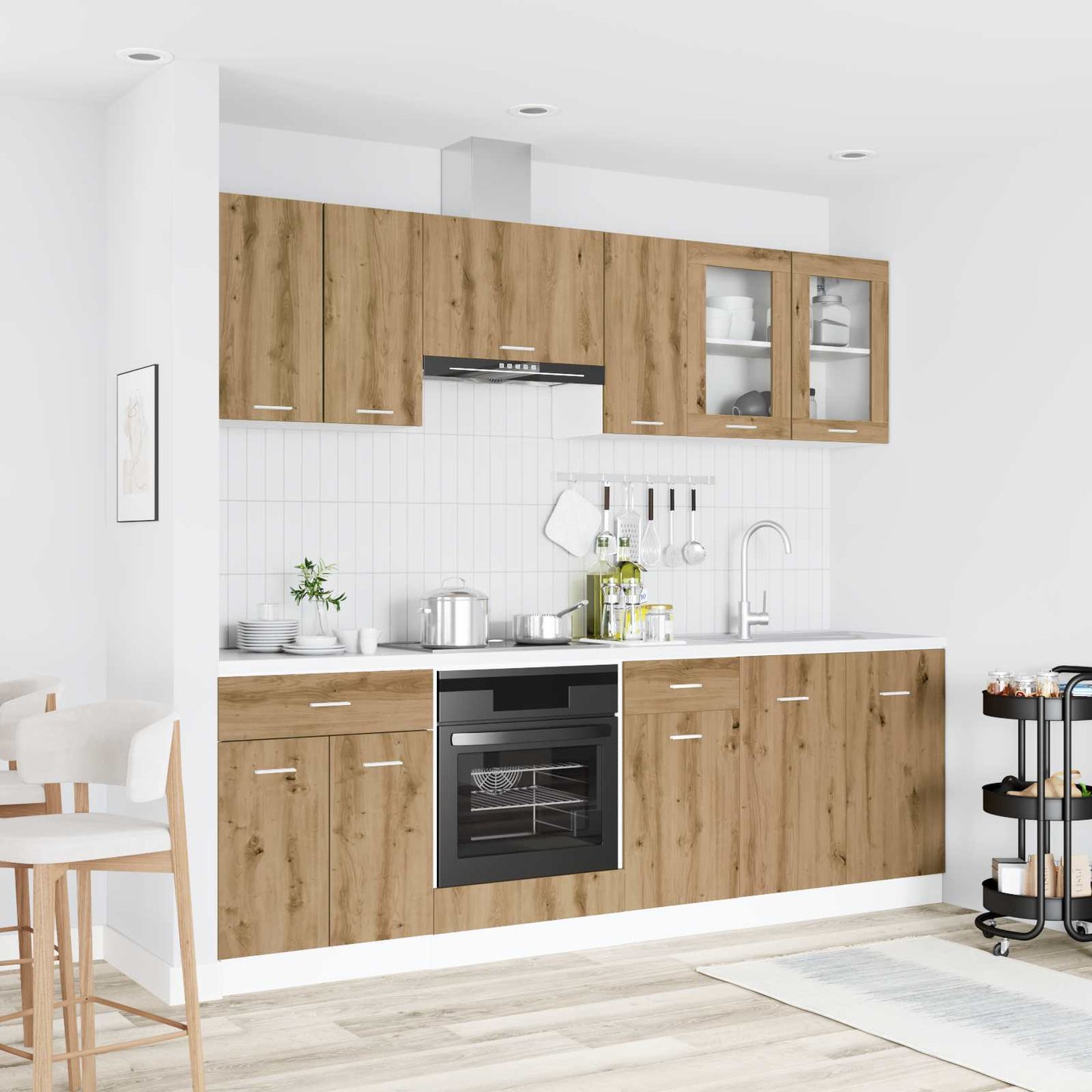 vidaXL Kitchen Unit Lyon 8 pcs Engineered Wood