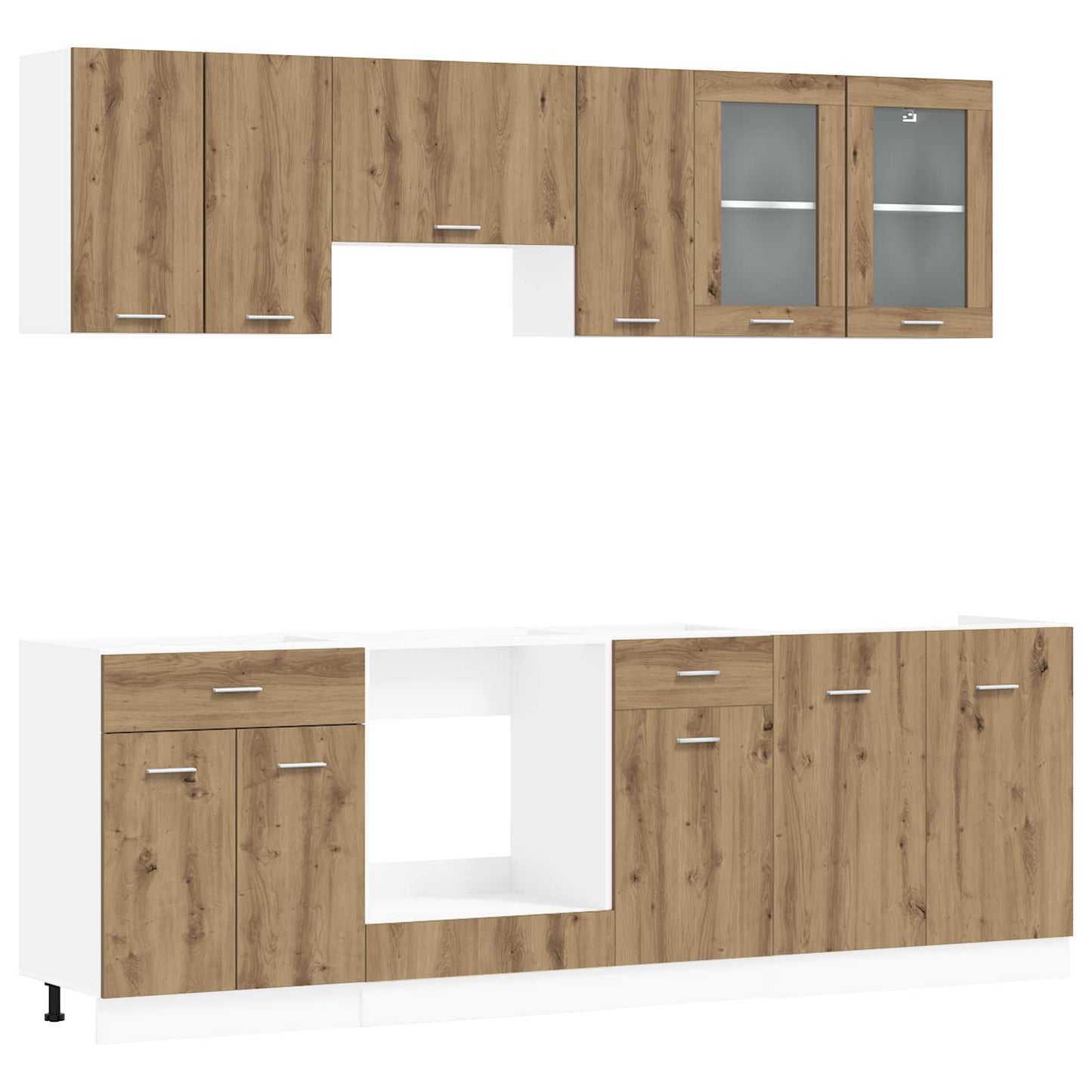 vidaXL Kitchen Unit Lyon 8 pcs Engineered Wood