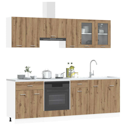 vidaXL Kitchen Unit Lyon 8 pcs Engineered Wood