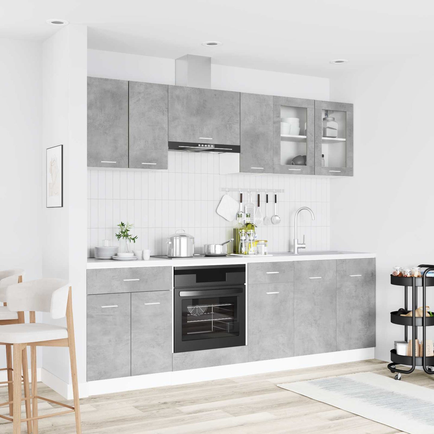 vidaXL Kitchen Cabinet Set Lyon 8 pcs 240 x 46 x 81.5 cm