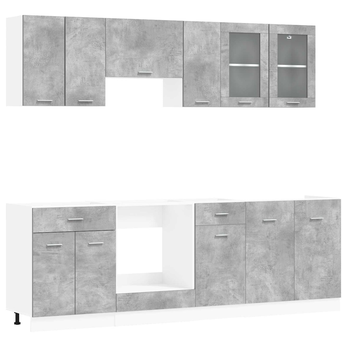 vidaXL Kitchen Cabinet Set Lyon 8 pcs 240 x 46 x 81.5 cm