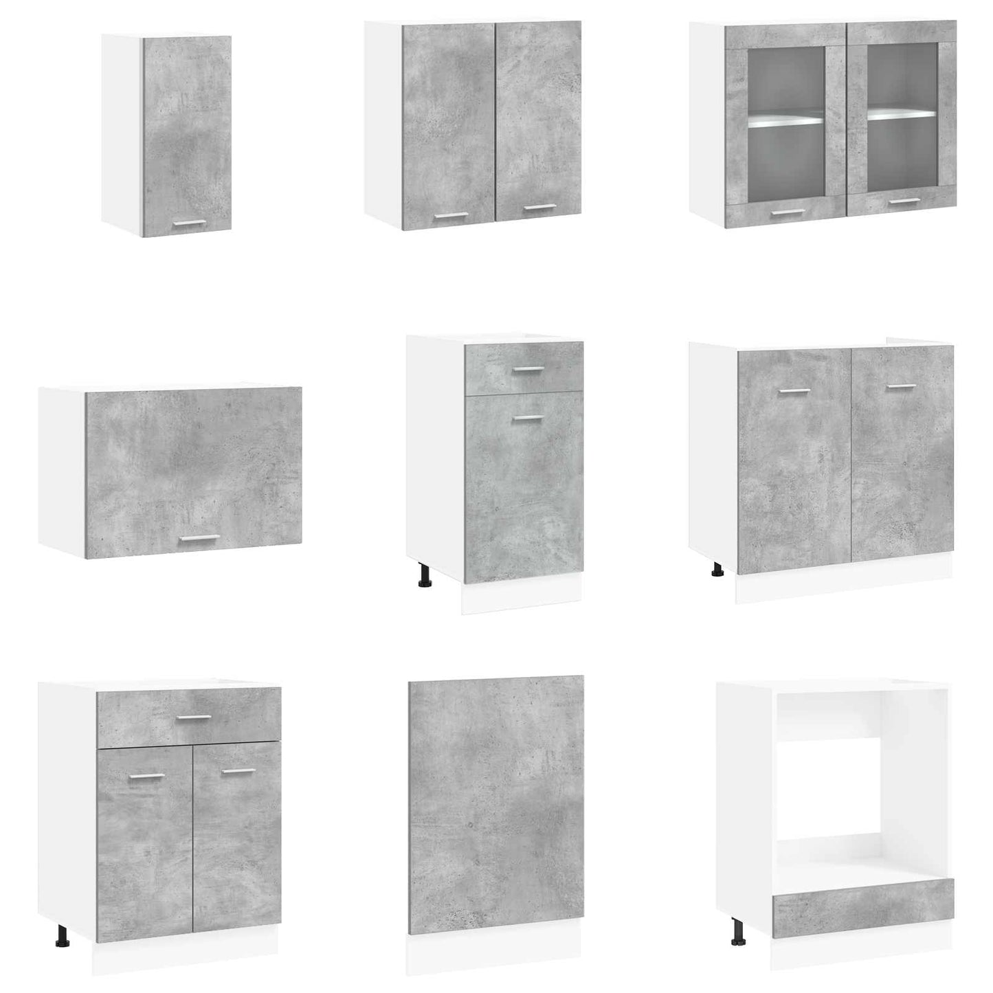vidaXL Kitchen Cabinet Set Lyon 8 pcs 240 x 46 x 81.5 cm