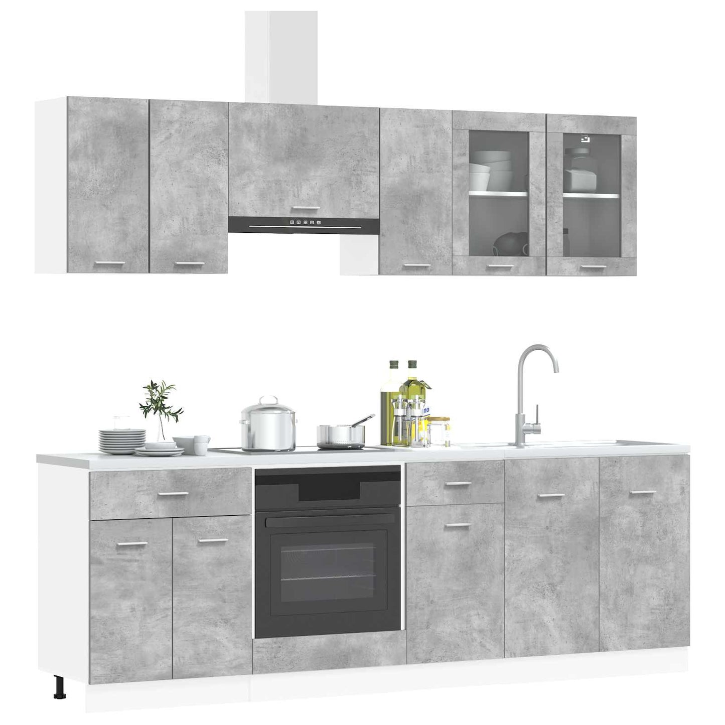vidaXL Kitchen Cabinet Set Lyon 8 pcs 240 x 46 x 81.5 cm
