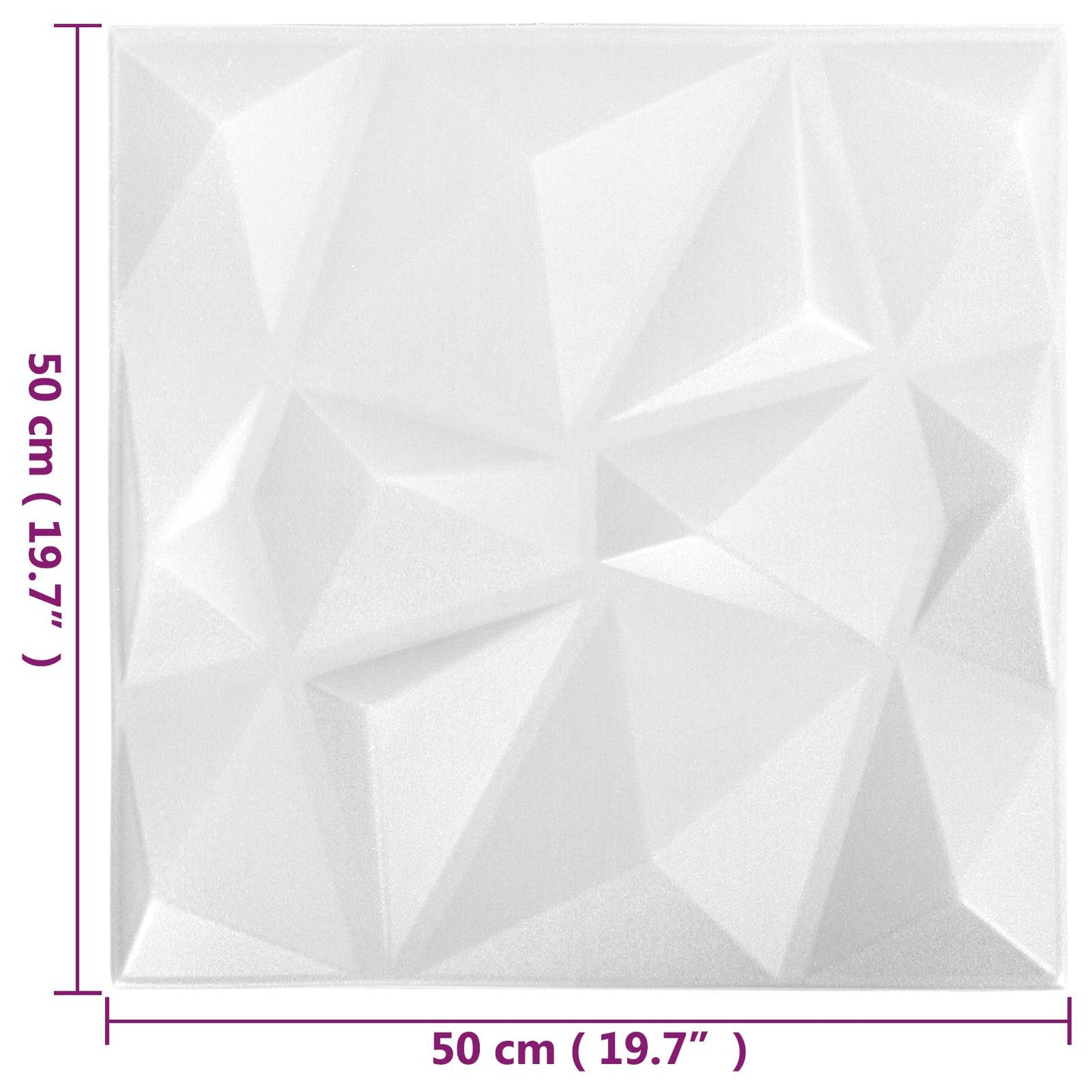 vidaXL Wall Panels 24 pcs Diamond White 50 x 50 cm XPS Foam