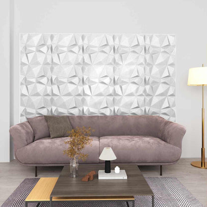 vidaXL Wall Panels 48 pcs Diamond White 50 x 50 cm XPS Foam
