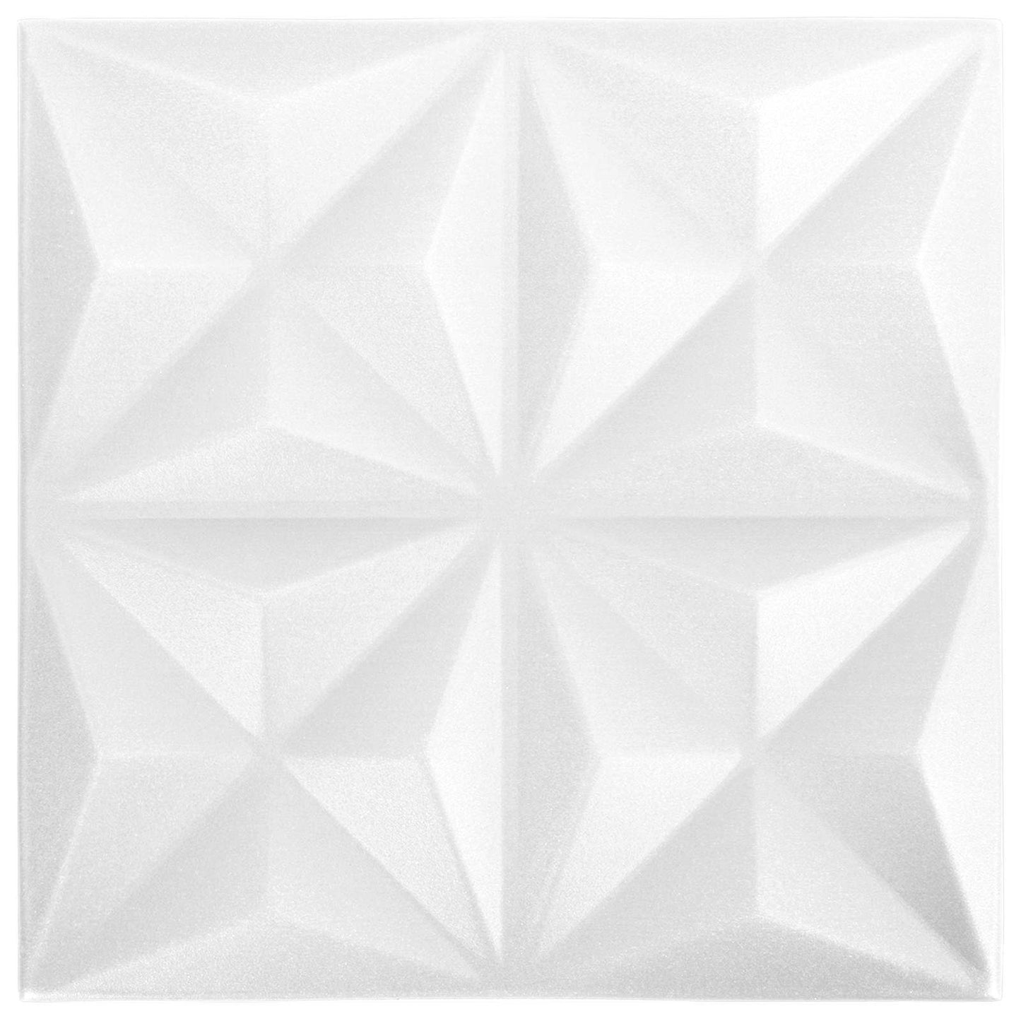 vidaXL Wall Panels 24 pcs Origami White 50 x 50 cm XPS Foam