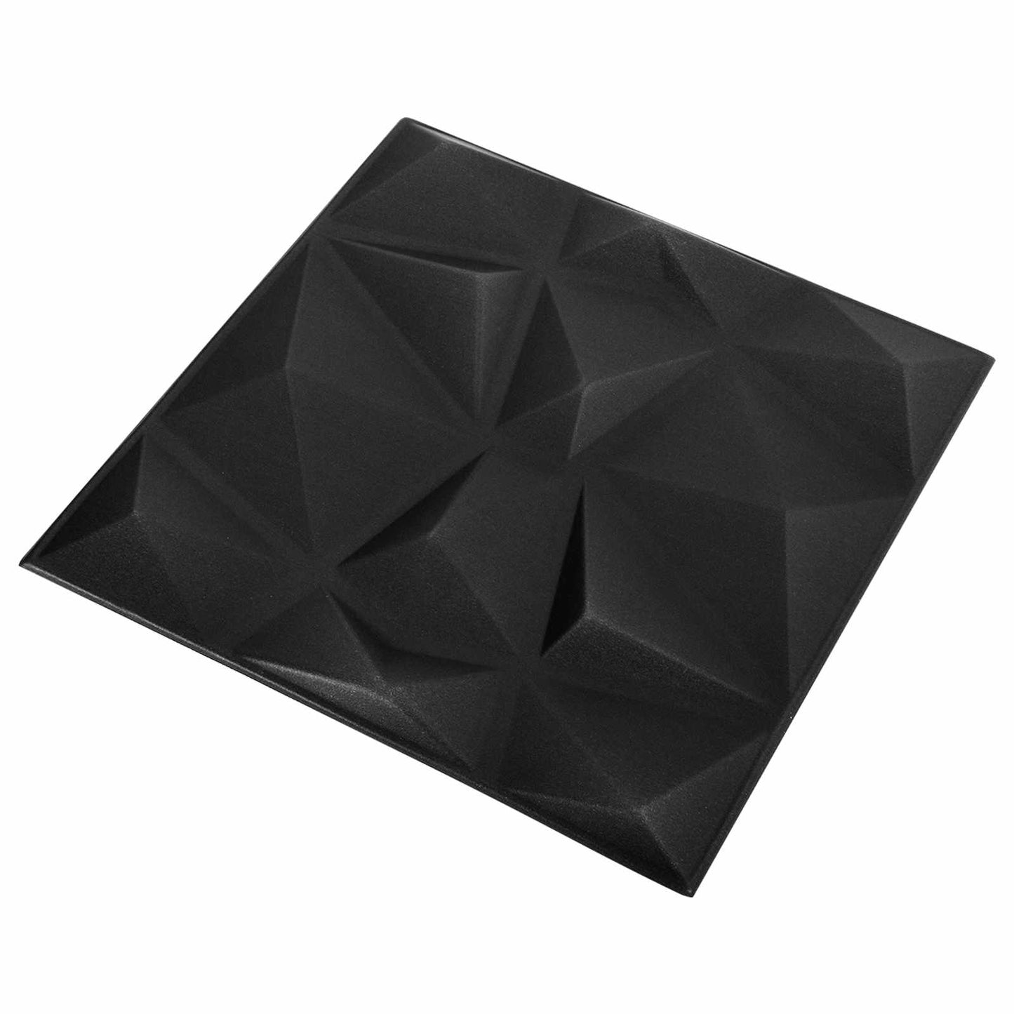 vidaXL Wall Panels 24 pcs Diamond Black 50 x 50 cm XPS Foam
