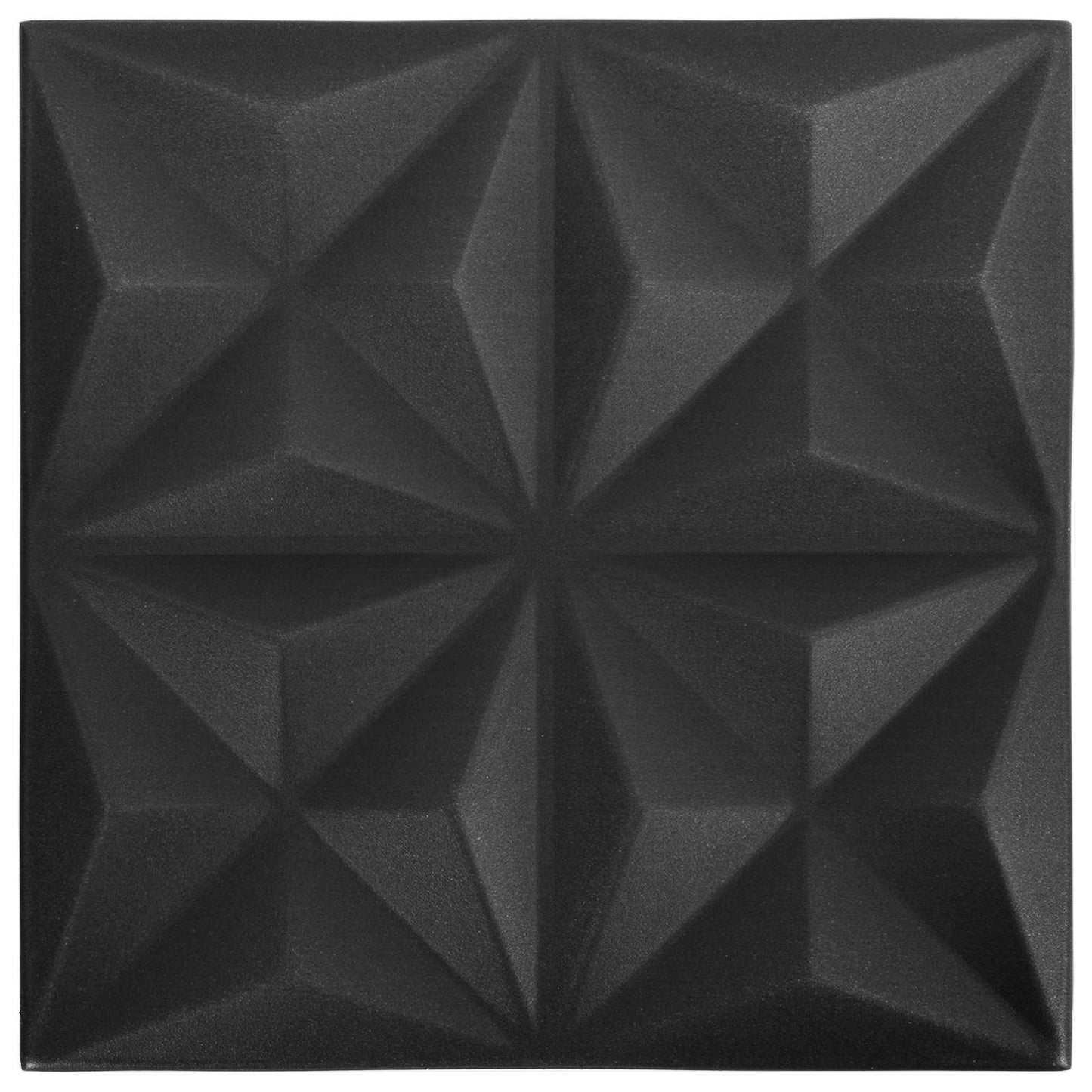 vidaXL Wall Panels 48 pcs Origami Black 50 x 50 cm XPS Foam
