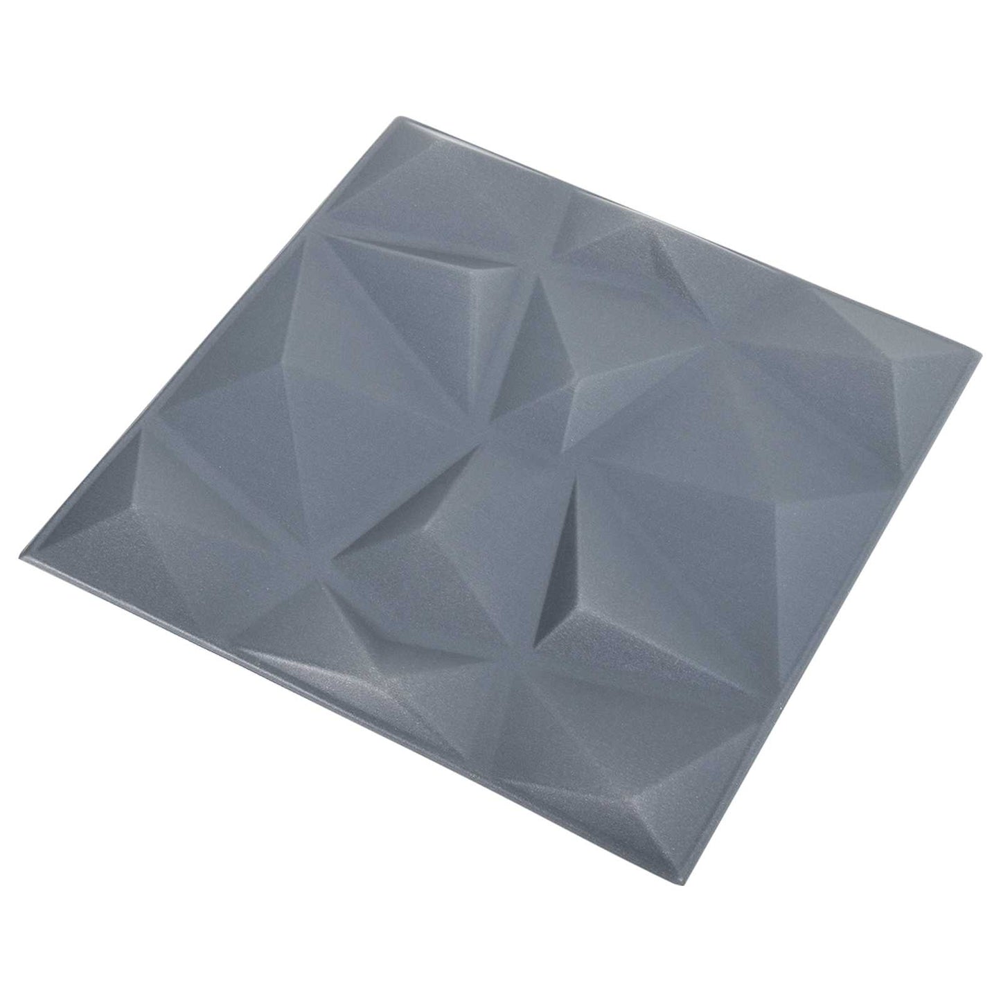 vidaXL Wall Panels 12 pcs Origami Grey 50 x 50 cm XPS Foam