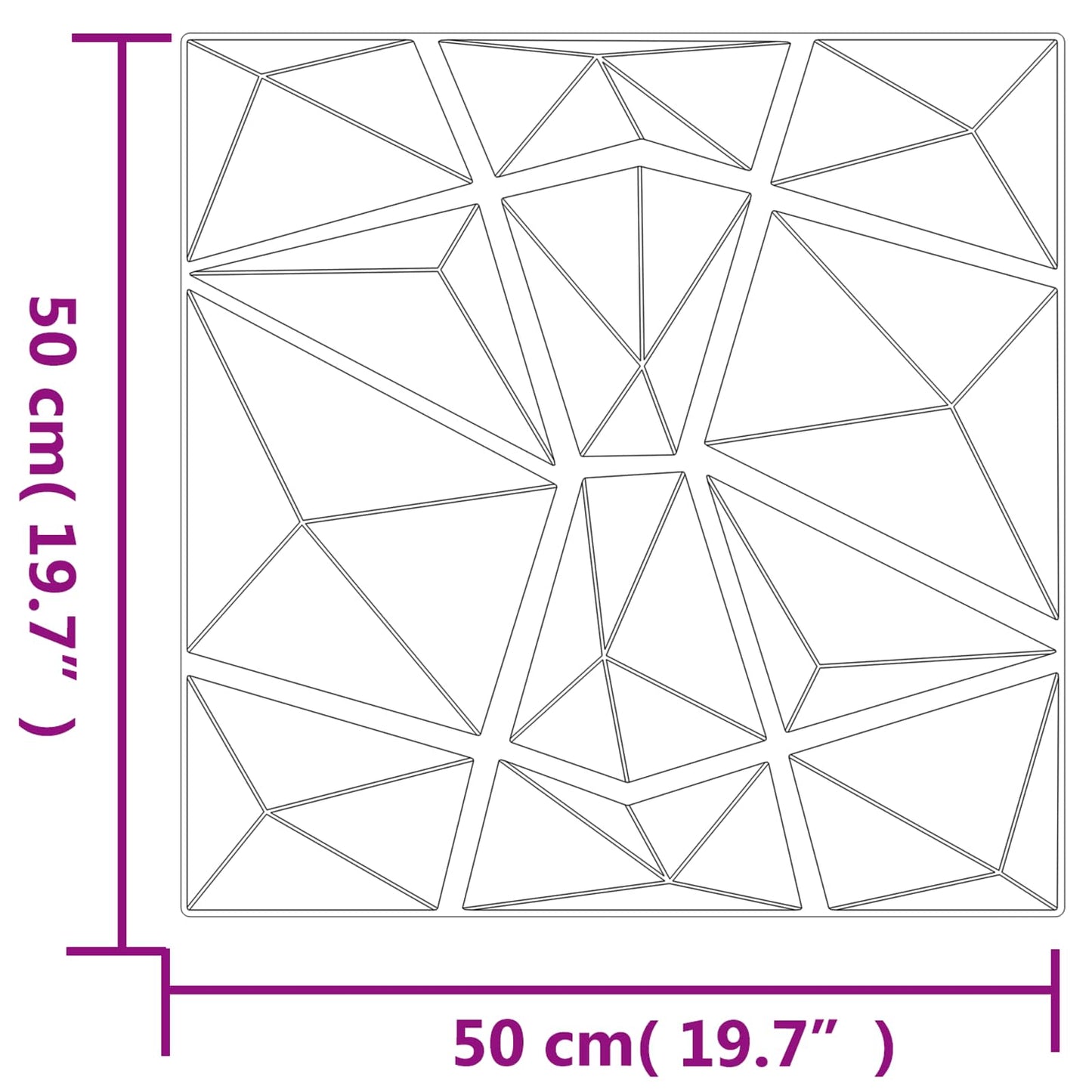 vidaXL Wall Panels 48 pcs Concrete Grey 50 x 50 cm XPS Foam