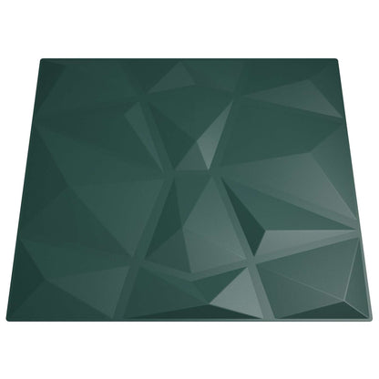 vidaXL Wall Panels 48 pcs Green 50 x 50 cm XPS Foam