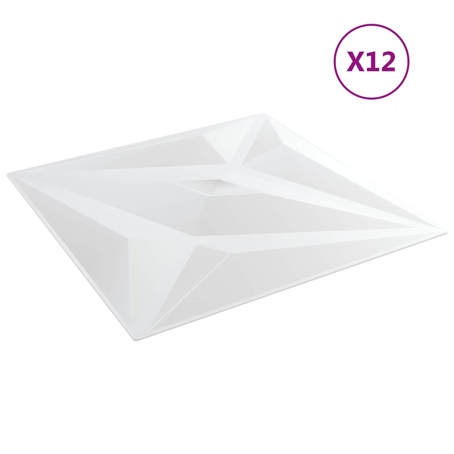 vidaXL Wall Panels Star 12 pcs White Star 50 x 50 cm XPS Foam